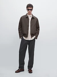 Water-repellent bomber jacket with hem detail