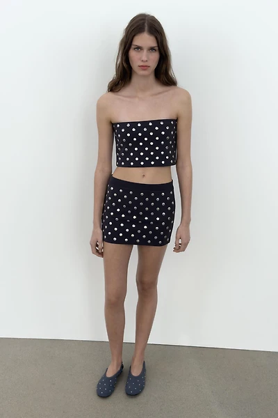 STUDDED BANDEAU TOP