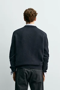 WOOL V-NECK JUMPER AARON LEVINE X ZARA