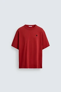 CONTRAST EMBROIDERED T-SHIRT