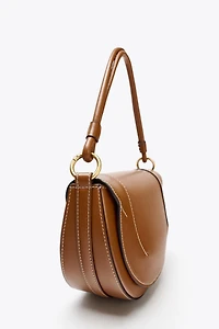 CANVAS TOPSTITCH CROSSBODY BAG