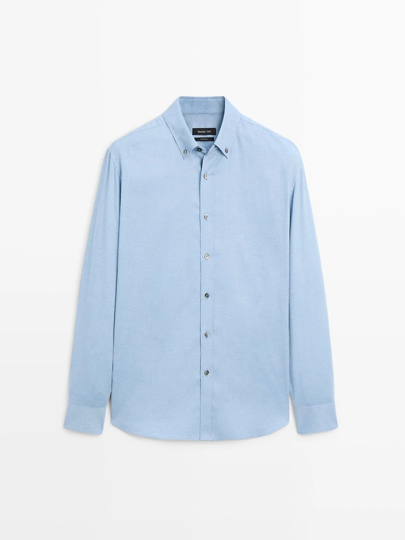 Soft regular fit melange shirt