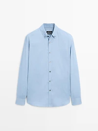 Soft regular fit melange shirt