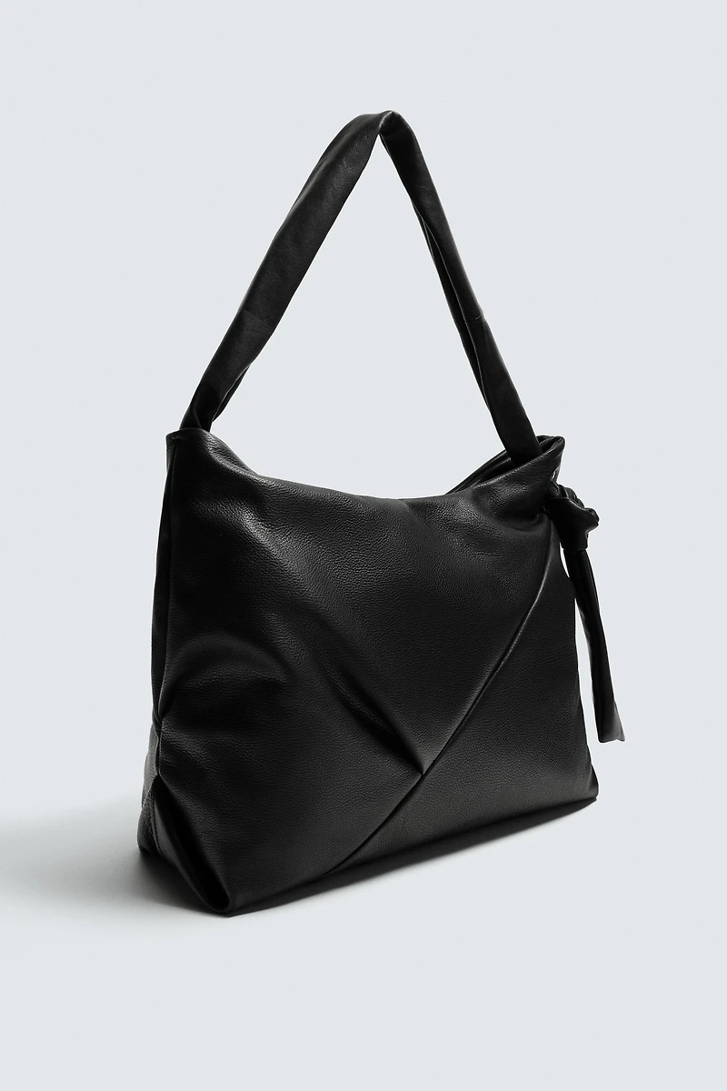 LEATHER SHOPPER BAG