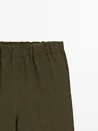 Pantalon droit 100 % lin