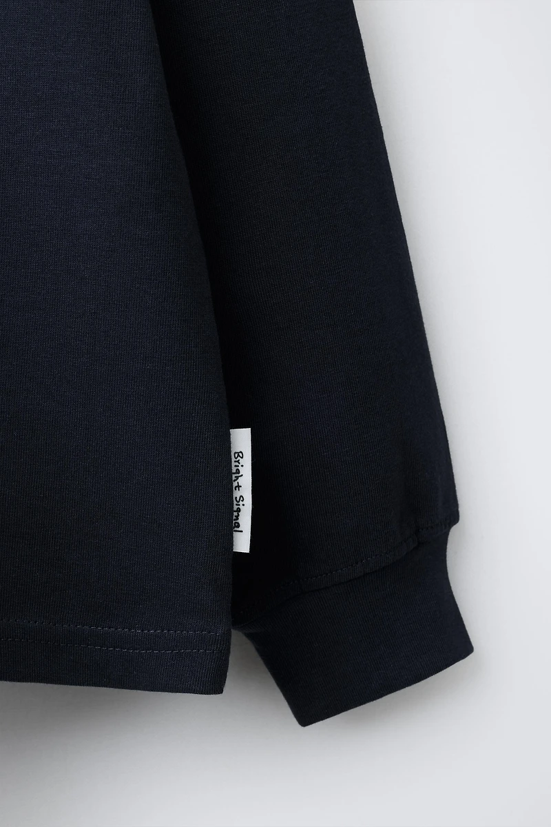 EMBROIDERED TEXT T-SHIRT