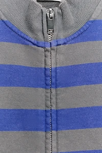 STRIPED ZIP SWEATSHIRT