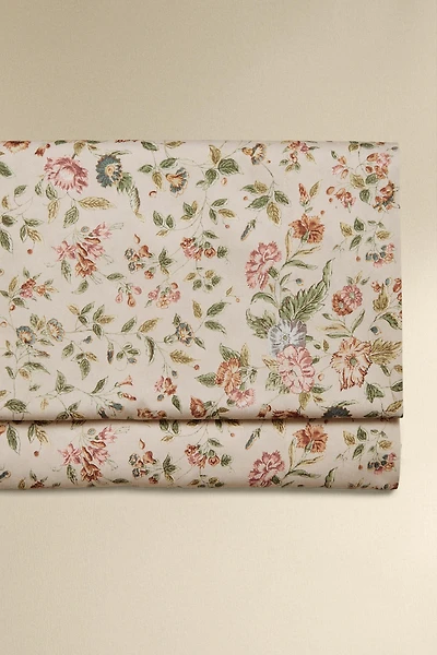 DRAP DE DESSUS SATIN FLORAL (300 FILS)