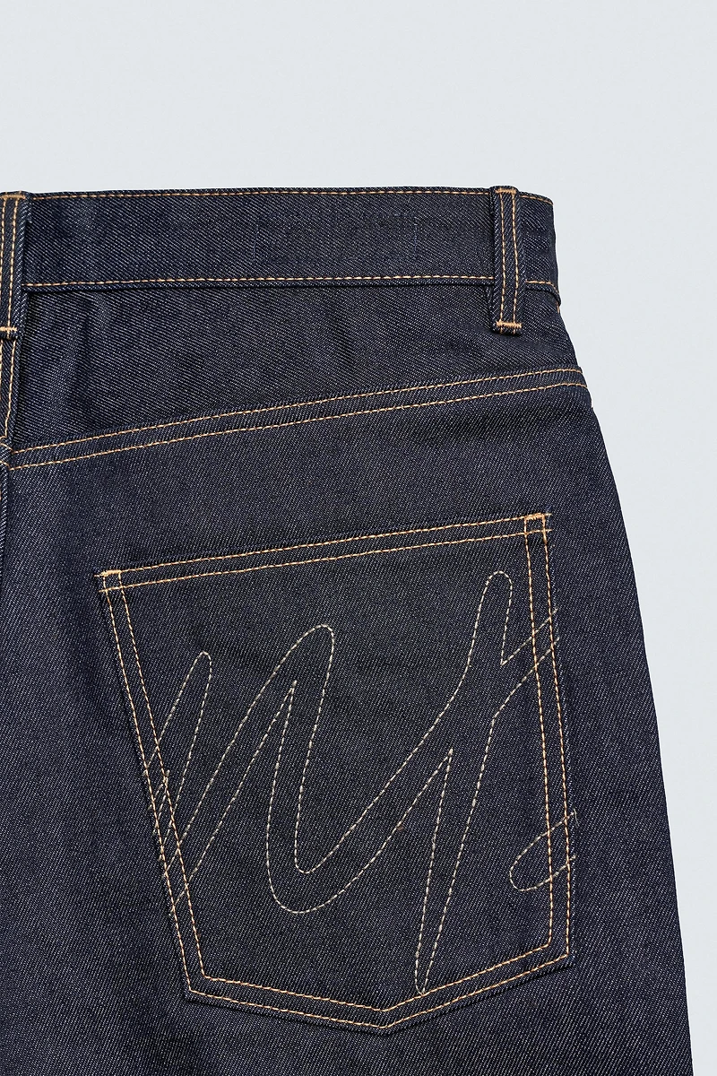 BAGGY FIT JEANS WITH TOPSTITCHING
