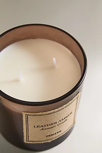 GR) LEATHER AMBER SCENTED CANDLE