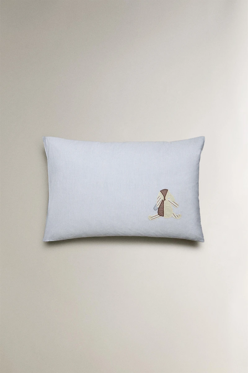 TAIE D’OREILLER ENFANT COTON LAPIN