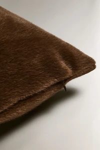 FAUX FUR THROW PILLOW COVER