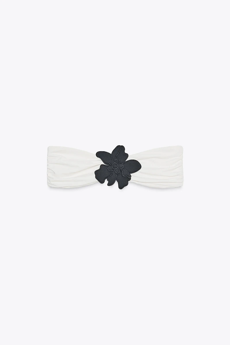 HAUT DE BIKINI BANDEAU FLEUR