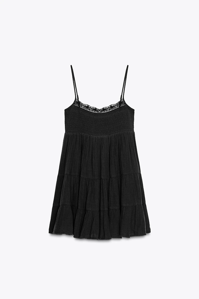 LACE CHIFFON SHORT DRESS