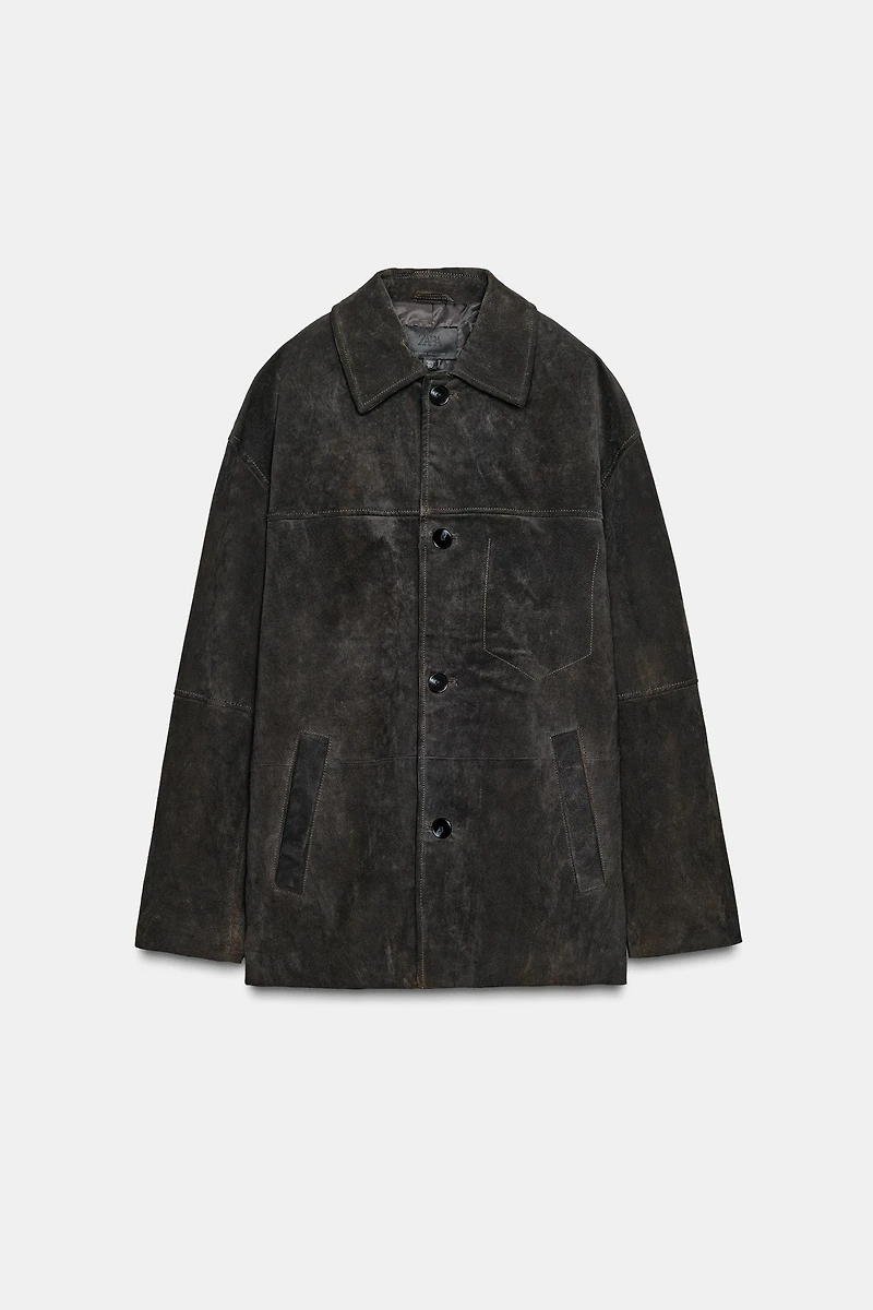 100% SUEDE OVERSIZED JACKET