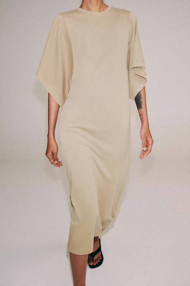 COTTON MIDI DRESS
