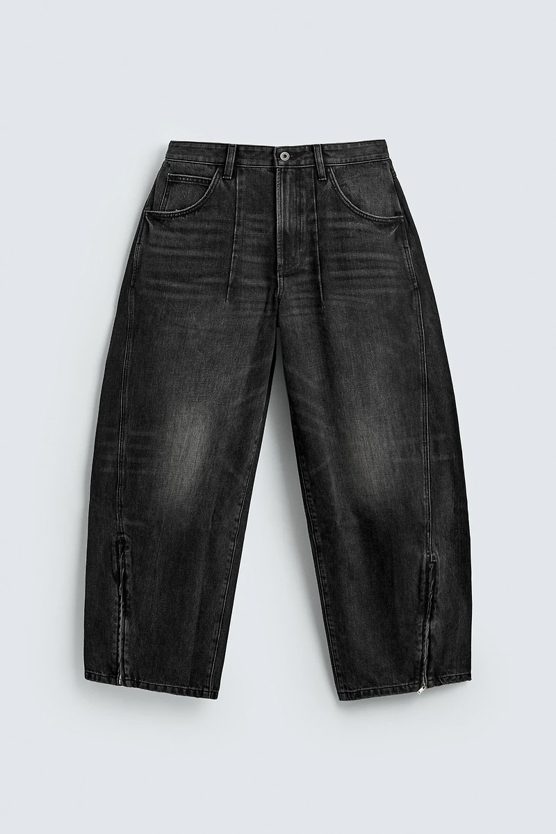 JEANS BALLOON FIT À FERMETURES ÉCLAIR