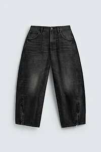 JEANS BALLOON FIT À FERMETURES ÉCLAIR