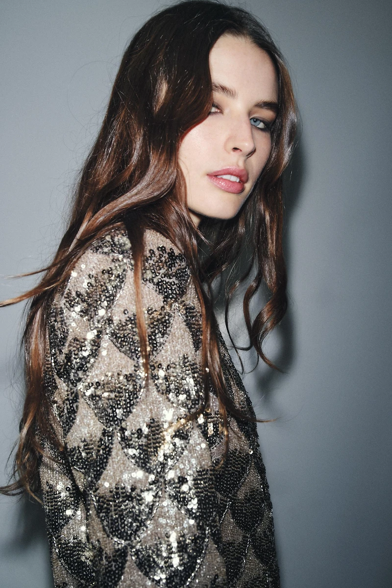 ZW COLLECTION SEQUIN MINI DRESS