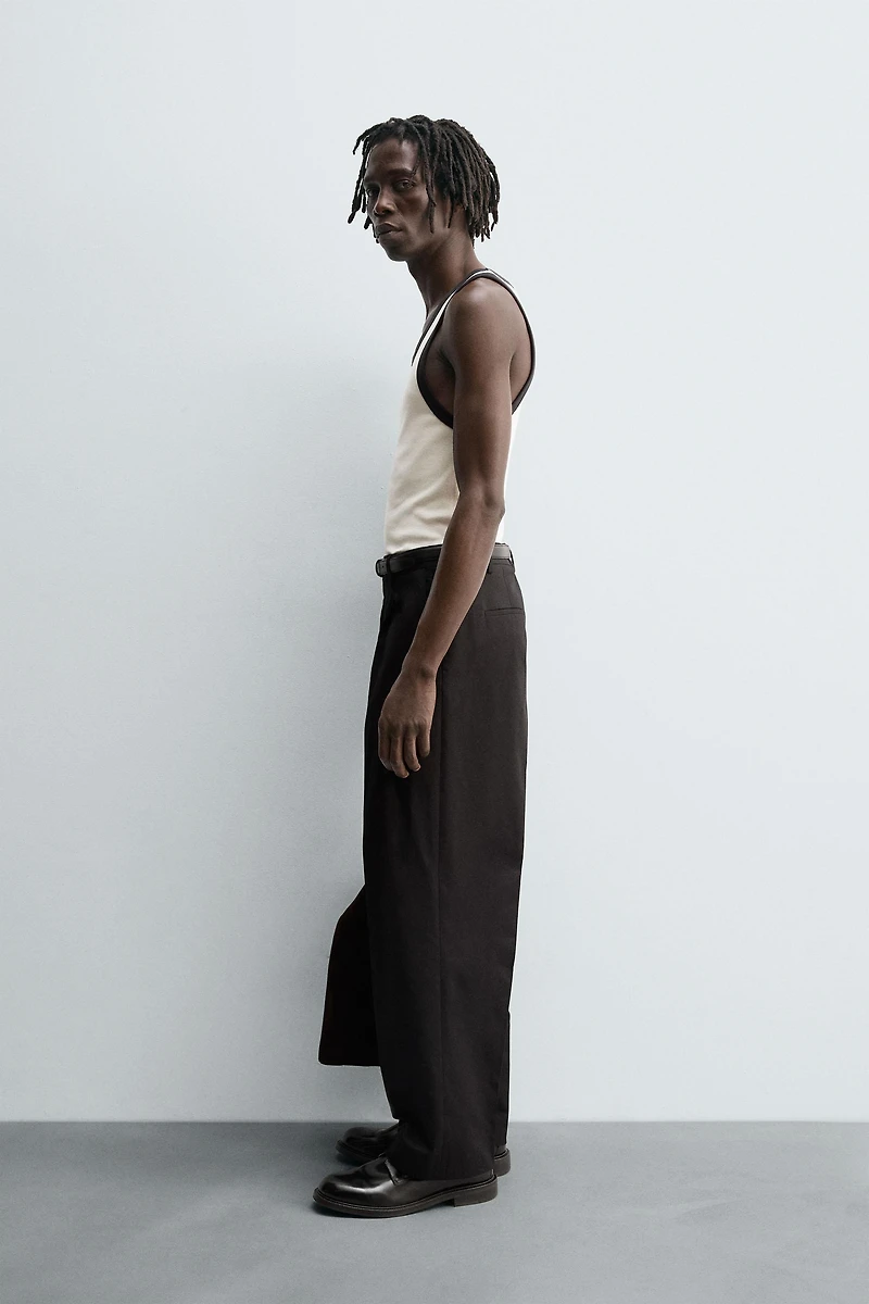 CONTRAST RIB TANK TOP