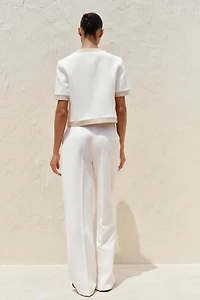 CONTRAST SHORT SLEEVE BLAZER