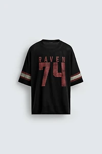 VARSITY OPEN WEAVE T-SHIRT