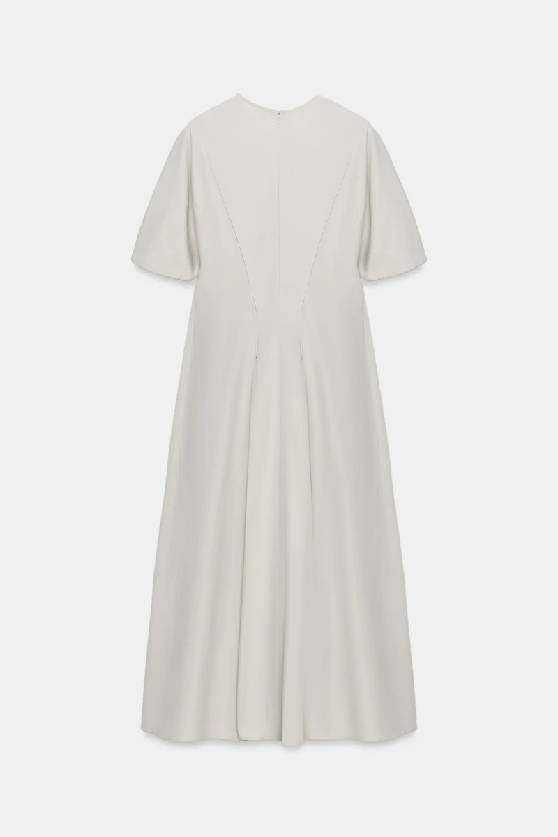 ROBE EN POPELINE À PLIS ZW COLLECTION