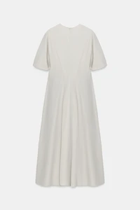 ROBE EN POPELINE À PLIS ZW COLLECTION