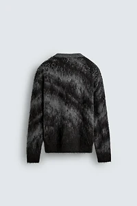 BRUSHED JACQUARD JUMPER