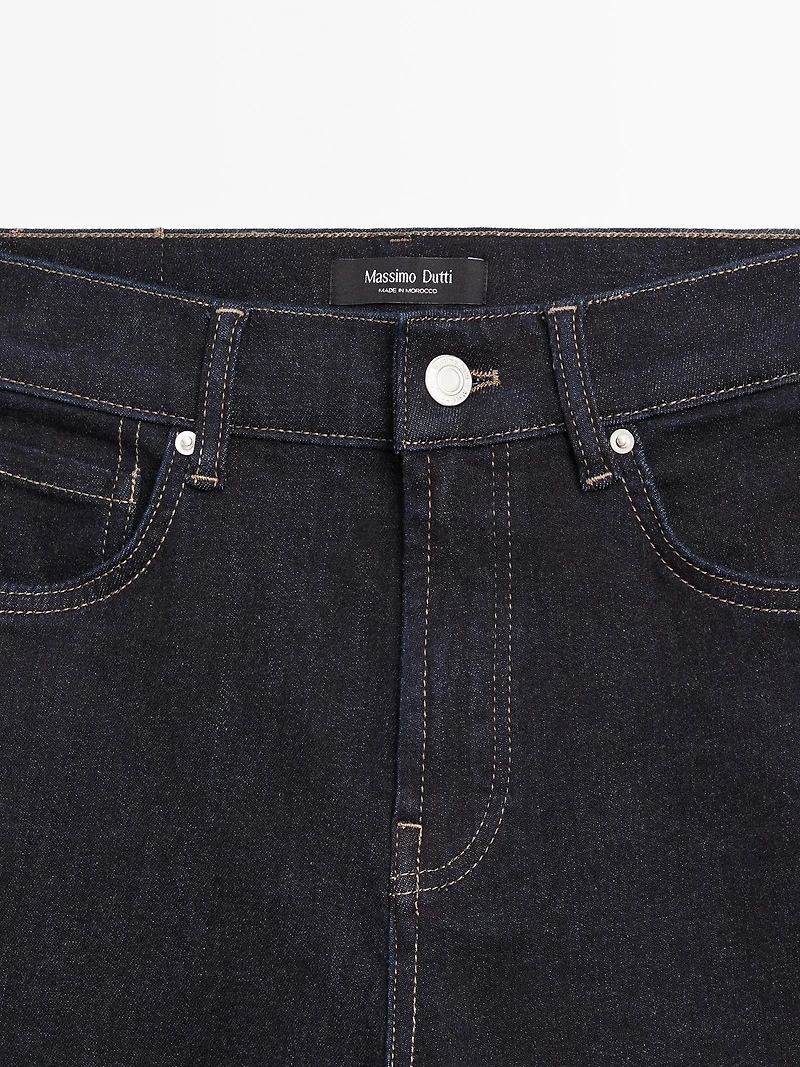 High waist bell bottom skinny jeans