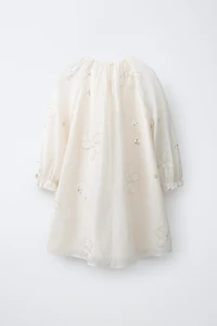 JEWELED FLORAL ROMANTIC DRESS