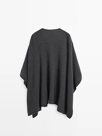 Knit 100% cashmere cape