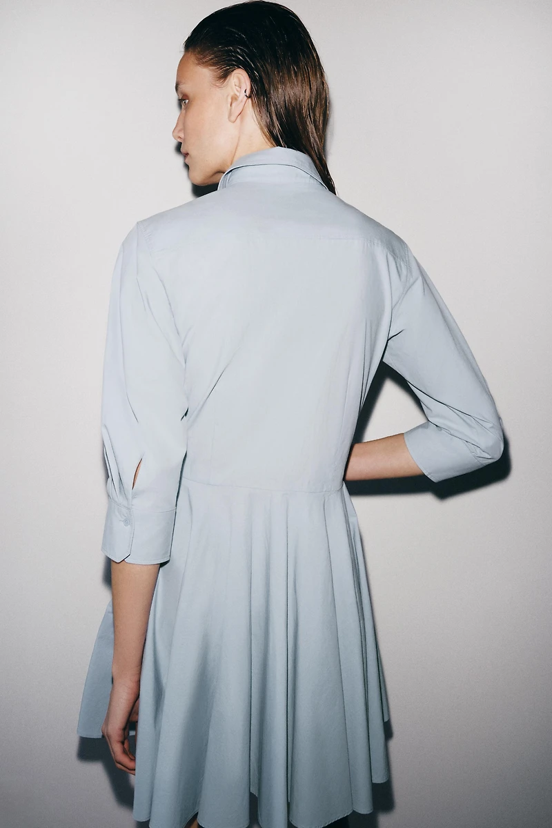 ZW COLLECTION PLEATED SHIRT DRESS