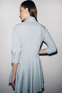 ZW COLLECTION PLEATED SHIRT DRESS
