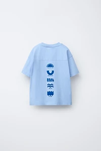 GARMENT-DYED PRINTED T-SHIRT
