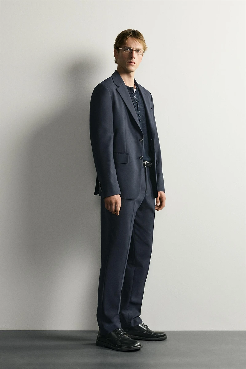 WOOL REGULAR FIT SUIT PANTS