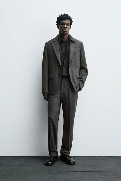 LIMITED EDITION WOOL TEXTURED SUIT BLAZER