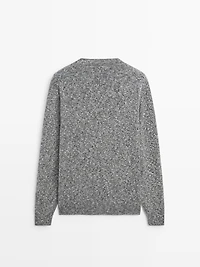 Knit mouliné cotton and wool sweater