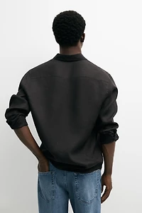 Slim fit 100% linen shirt