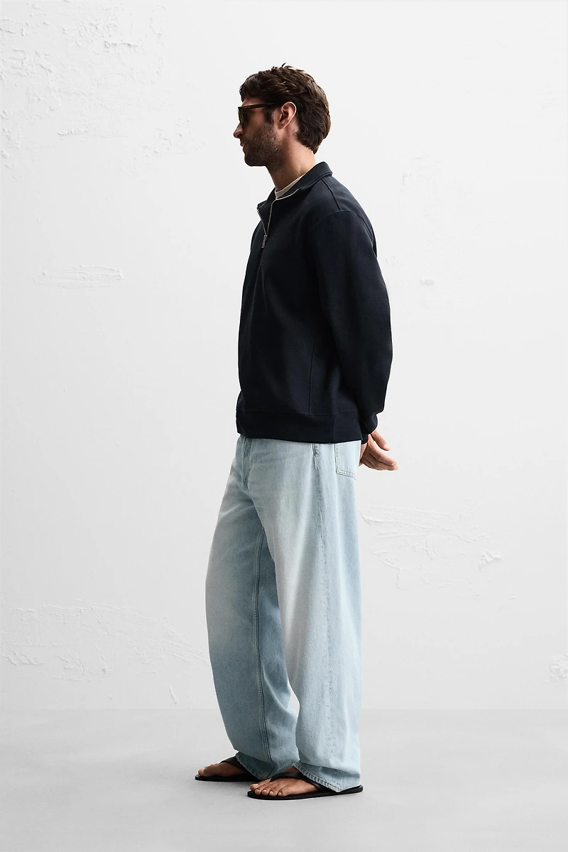 BASIC QUARTER-ZIP SWEATSHIRT
