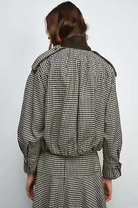 BLOUSON BOMBER À CARREAUX ZW COLLECTION