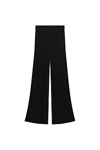 RIBBED WIDE LEG PANTS