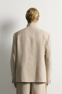 RELAXED FIT DOUBLE BREASTED SUIT BLAZER