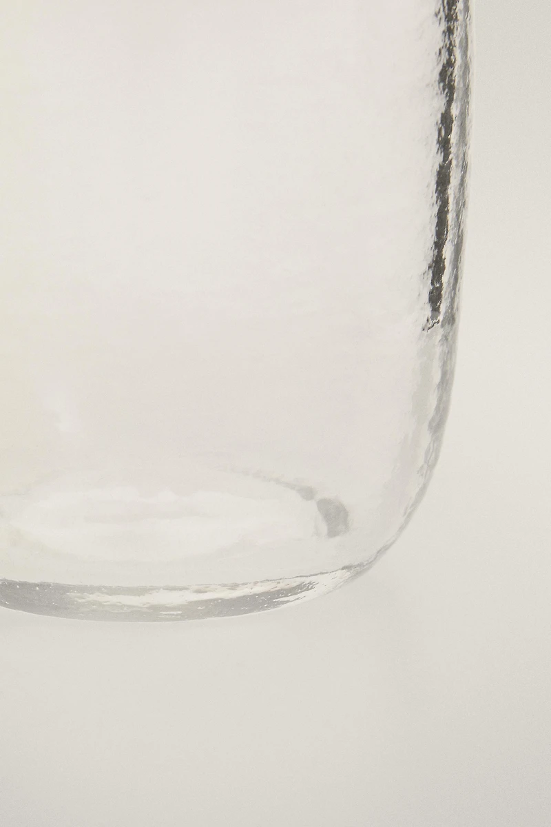 TEXTURED GLASS TOOTHBRUSH TUMBLER