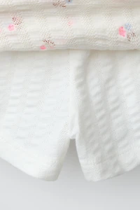 FLORAL TEXTURED SKORT