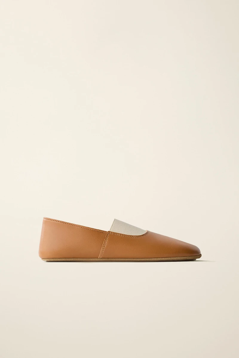 LEATHER BALLET FLATS CREATED BY CARAMEL LONDON X ZARA