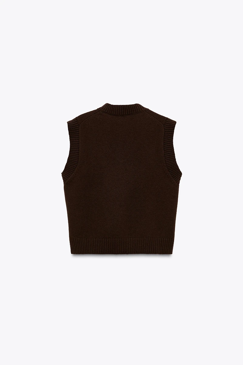 BASIC KNIT SWEATER VEST