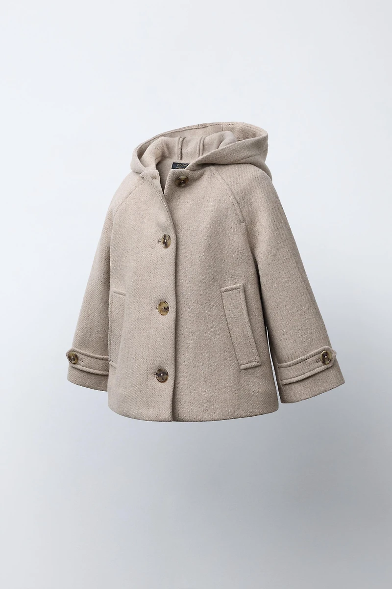 HOODED DUFFEL COAT WITH WOOL MANTECO ®