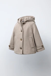 HOODED DUFFEL COAT WITH WOOL MANTECO ®