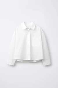 CHEMISE EN POPELINE À POCHE